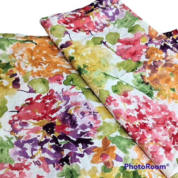 Pier 1 Imports Pillow Shams Stunning Hydrangea Watercolor Designer Covers Pair - Picture 16 of 16